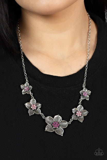 Paparazzi Wallflower Wonderland Pink Necklace. Subscribe & Save! #P2RE-PKXX-334XX