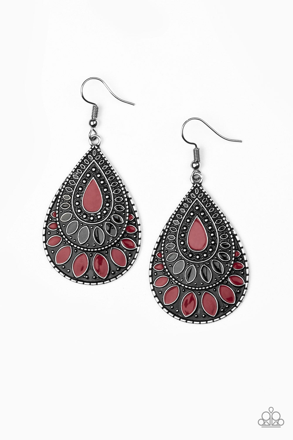 Westside Wildside - Red Earring Paparazzi Accessories