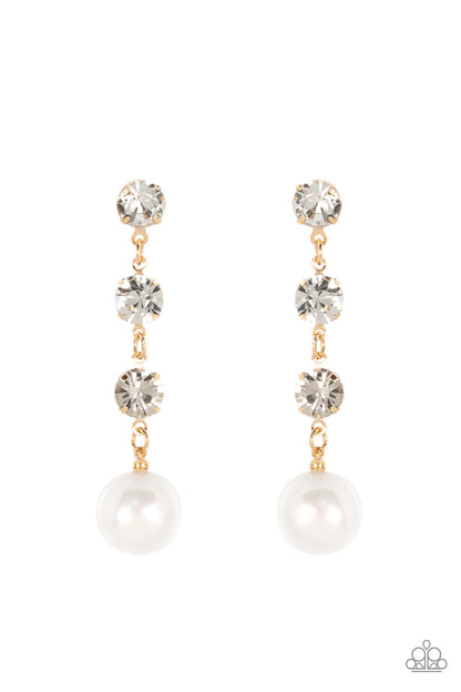 Yacht Scene Gold Earrings Paparazzi Accessories. Get Free Shipping! #P5PO-GDXX-146XX 