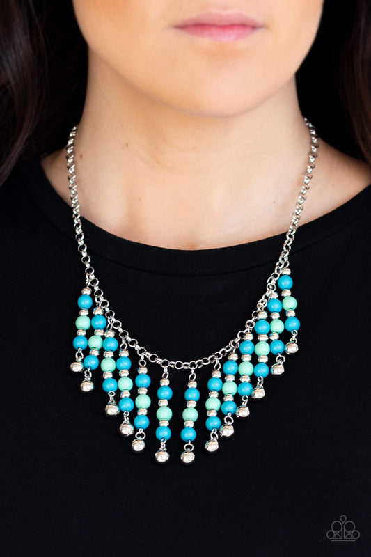 Your SUNDAES Best Blue $5 Necklace Paparazzi Accessories. Get Free Shipping. #P2ST-BLXX-038XX