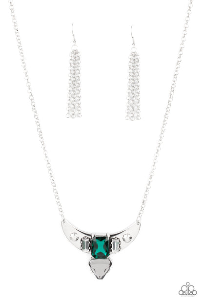 You the TALISMAN! - Green Necklace Paparazzi Accessories Emerald and Smoky Talisman