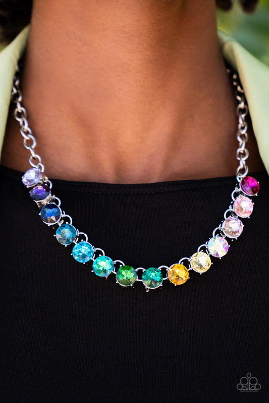 Paparazzi Rainbow Resplendence Multi Necklace. #P2ST-MTXX-091XX. Subscribe & Save.